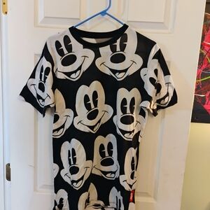 Neff Black and White Disney Graphic Tee Mickey Mouse Size Large